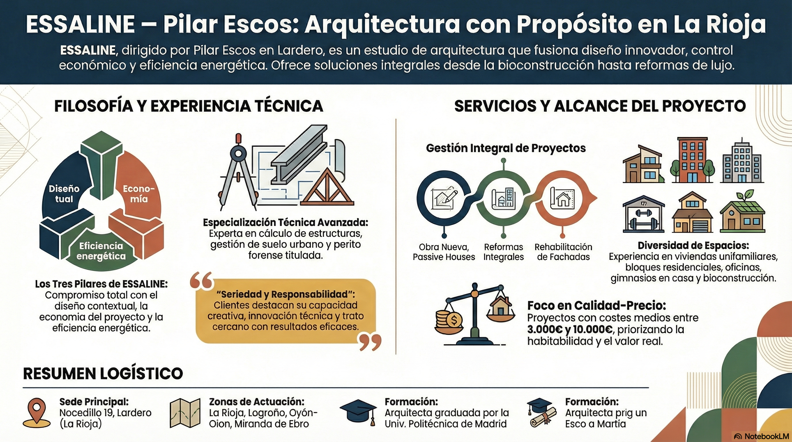 Infografía del currículum profesional de Pilar Escós Quílez